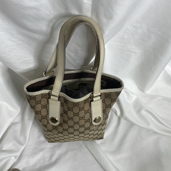 Gucci beige GG monogram canvas Jackie handbag